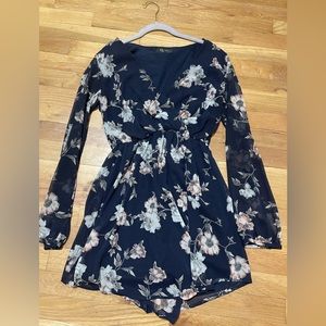 Floral Long Sleeve Romper